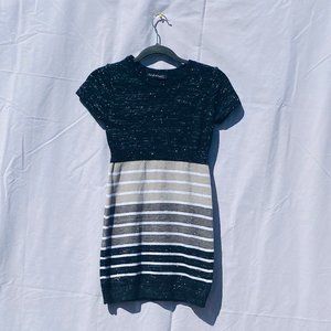 derek heart black and grey striped dress